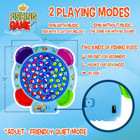 IPIDIPI TOYS magnetic fishing game with rotating board, colorful fish and fishing poles - view 6