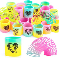 CLEVERZONE 36 Packs Spring Rainbow Magic Fidget Stress Coil Mini - Love - image 3