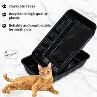 Tessco for you 30 Pack Disposable Litter Boxes for Cats - Black - image 4