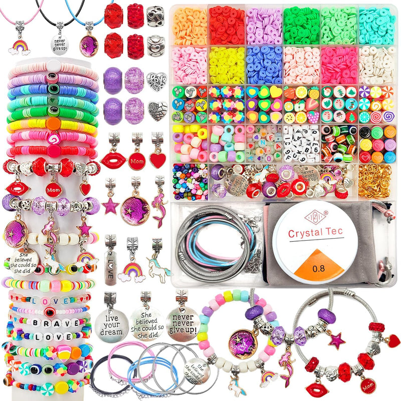 leitait Girls Toys Bracelet Making Kit 3400pcs Charm Jewelry Making - 3000 Pieces