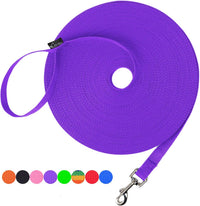 Hi Kiss Dog/Puppy Obedience Recall Training Agility Lead - 100 Feet / Purple