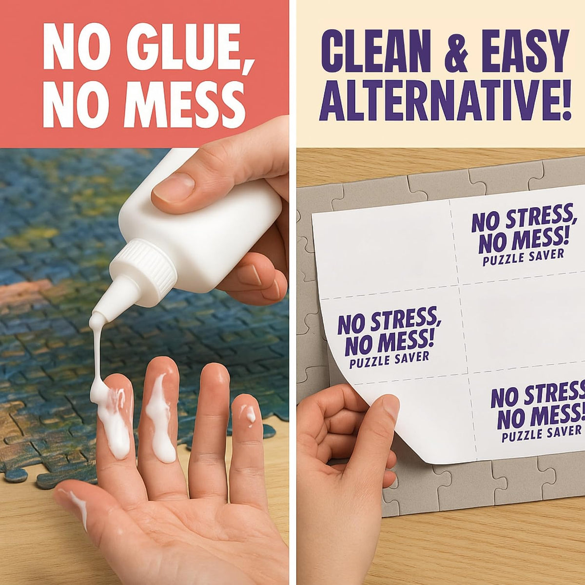 Permanent Adhesive Puzzle Saver Sheets, Preserve 2, No Stress - 24 Sheets - image 4