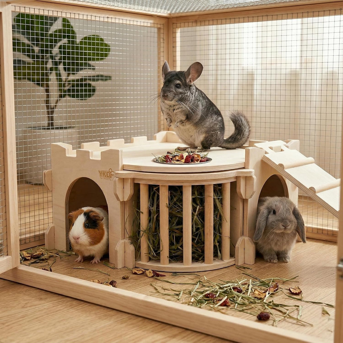 Castle Chinchilla House, Guinea Pig Hideout – Essentials for Small Pets - Extra Large Assembly Style - image 3