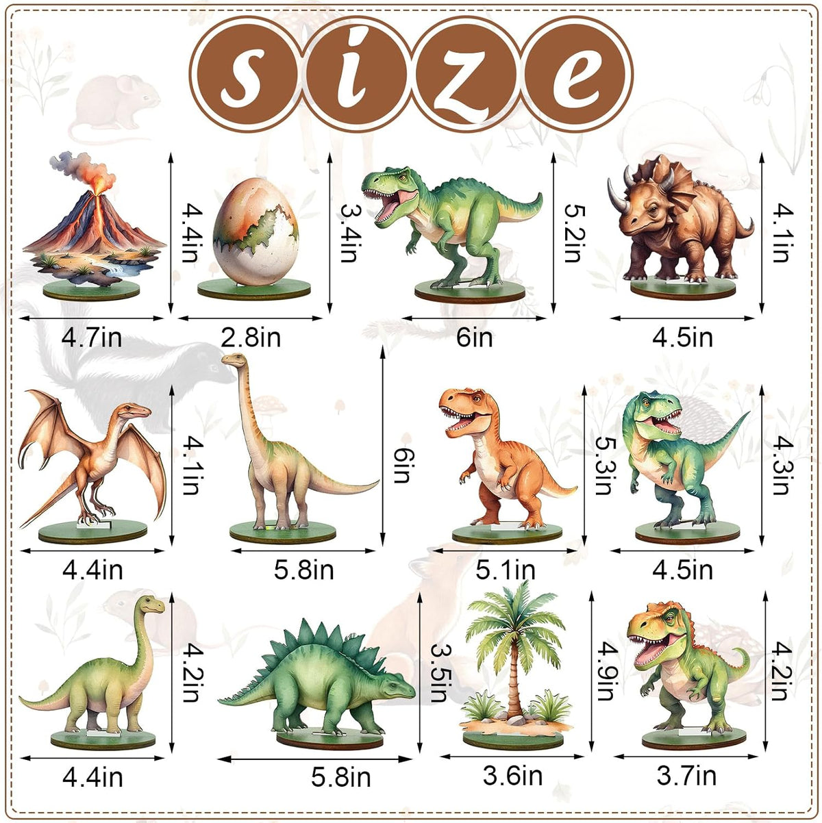FYSUIMU woodland animal table centerpieces, 12 painted wooden signs standing in matching bases - view 15
