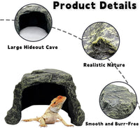 BNOSDM Reptile Hideout, Tortoise Hide Cave, Resin Rock - L-7.1x6.3x4.9inches - image 3