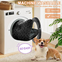 POCBLUE Deluxe Washable Dog Bed for Large Dogs Dog Crate Mat 35 Inch - 23.0"L x 17.0"W x 3.5"Th / Black - image 4