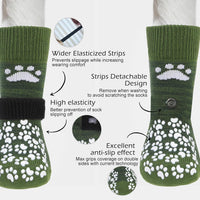 Anti Slip Dog Socks to Prevent Licking Paws - XX-Small (4 Count) / Army Green - image 2