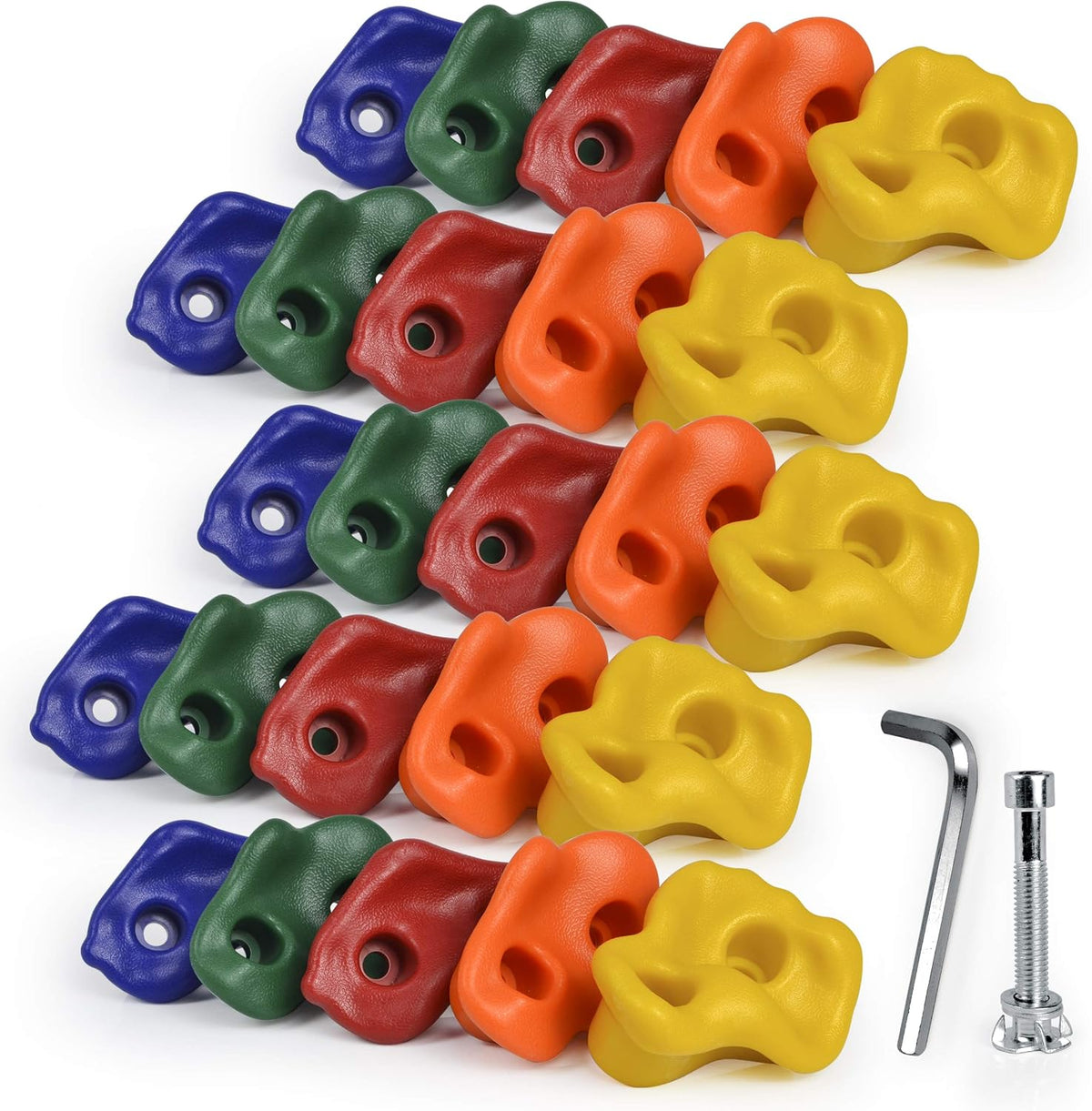 SSBRIGHT Sets of 25 Multi-Colored Kids&Adults Large Rock Climbing