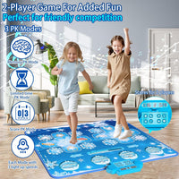 Joyvalley Kids Dance Mat Toys - 2player-Blue - image 2