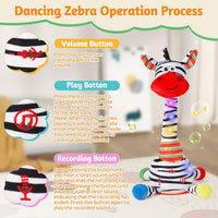 Dancing Talking Giraffe Toy, Singing Giraffe Baby Toys for Kids – Fun for Kids & Family - Zebra - image 4