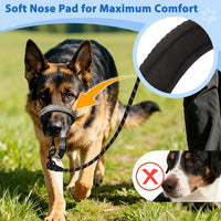 BARKLESS size L no pull dog head collar with reflective threads - view 2