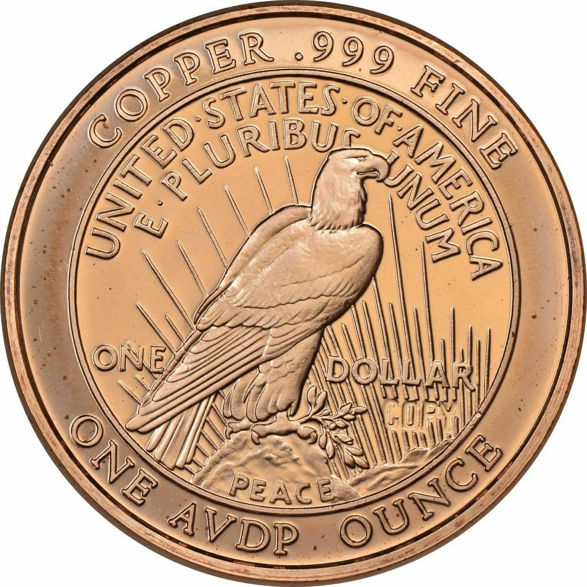Unique Metals Walking Liberty 1 oz .999 Copper Rounds - Peace Dollar - image 2