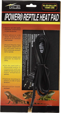 iPower 4 by 7-Inch Reptile Heating Pad Under Tank Terrarium Heater - Black-1 Pack / 6" X 8" / Heat Pad - New