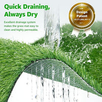 Dog Grass Large Patch Potty Tray, Dog Litter Box, Artificial Grass Mat Bathroom Turf for Pet Training, Washable Puppy Pee Pad, Perfect Indoor/Outdoor Portable Potty Pet Loo (Tray 41''x26'')
