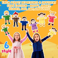Lenwen 6 African American family hand puppets with movable mouths and colorful clothes - view 8
