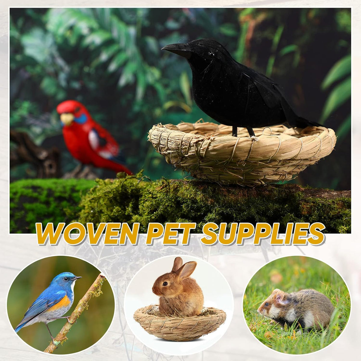Patelai 4 Pcs Bird Nest Dove Bird House Breeding Nest - 3.54-4.72 Inch - image 3