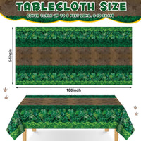 NatNarr 3 Pack Wood Grain Plastic Tablecloths - Forest Path - image 2