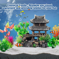CousDUoBe 9Pcs Resin Castle Decorations Set，Realistic Fish Tank - image 4
