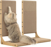 Zakkart 2-Pack L-Shaped Cat Scratching Board, Cardboard - Large 2PC (25.6'' tall)