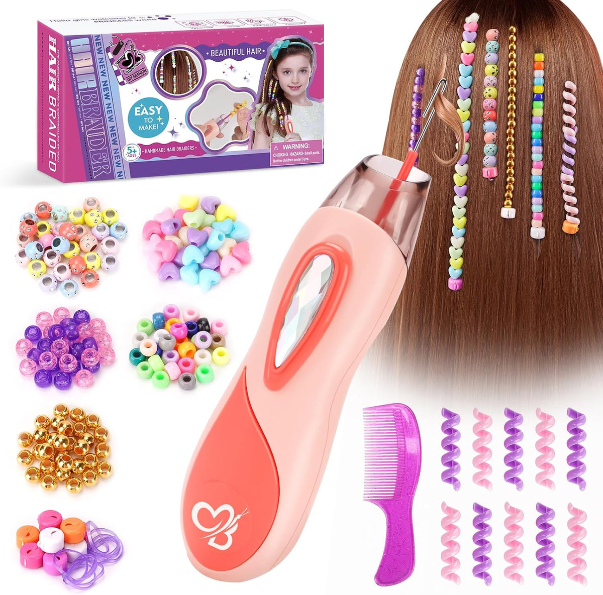 Hair Beads for Girls, Hair Accessories Gifts for 5 6 7 8 9 10 Year Old Kids – Fun for Kids & Family