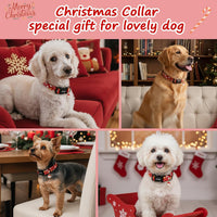 Medium Dog Collars for Male Dogs - Magic Red Christmas / S - image 2