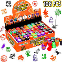 Max Fun 108 pack Halloween stamps for kids in 27 designs including pumpkins, ghosts and bats - view 2