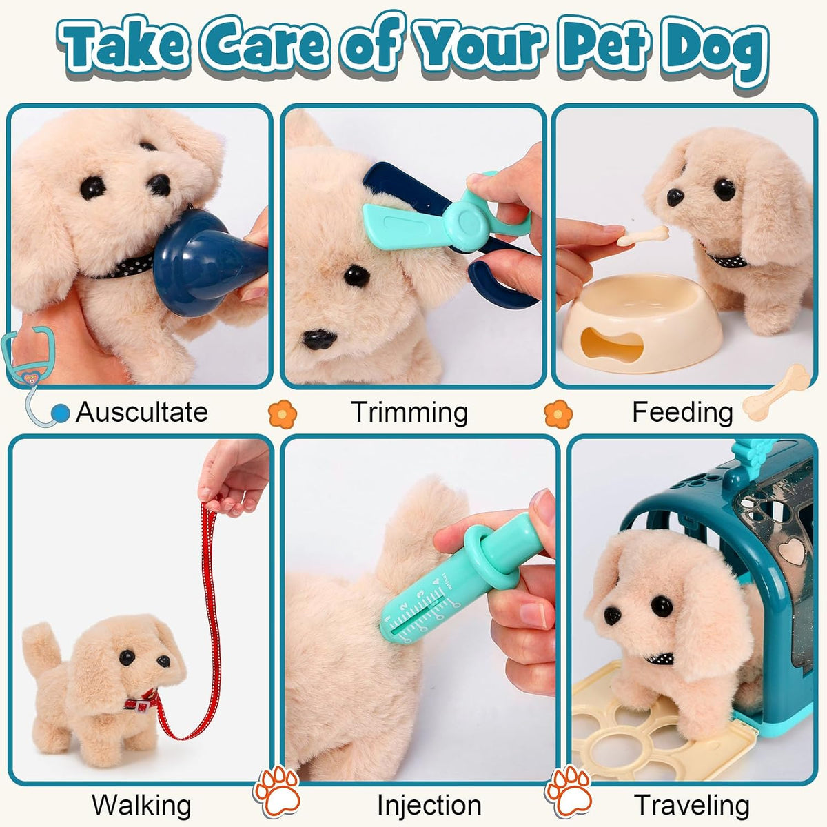 Vet Doctor Kit for Kids Toddlers with Walking Barking Robot Dog - image 4