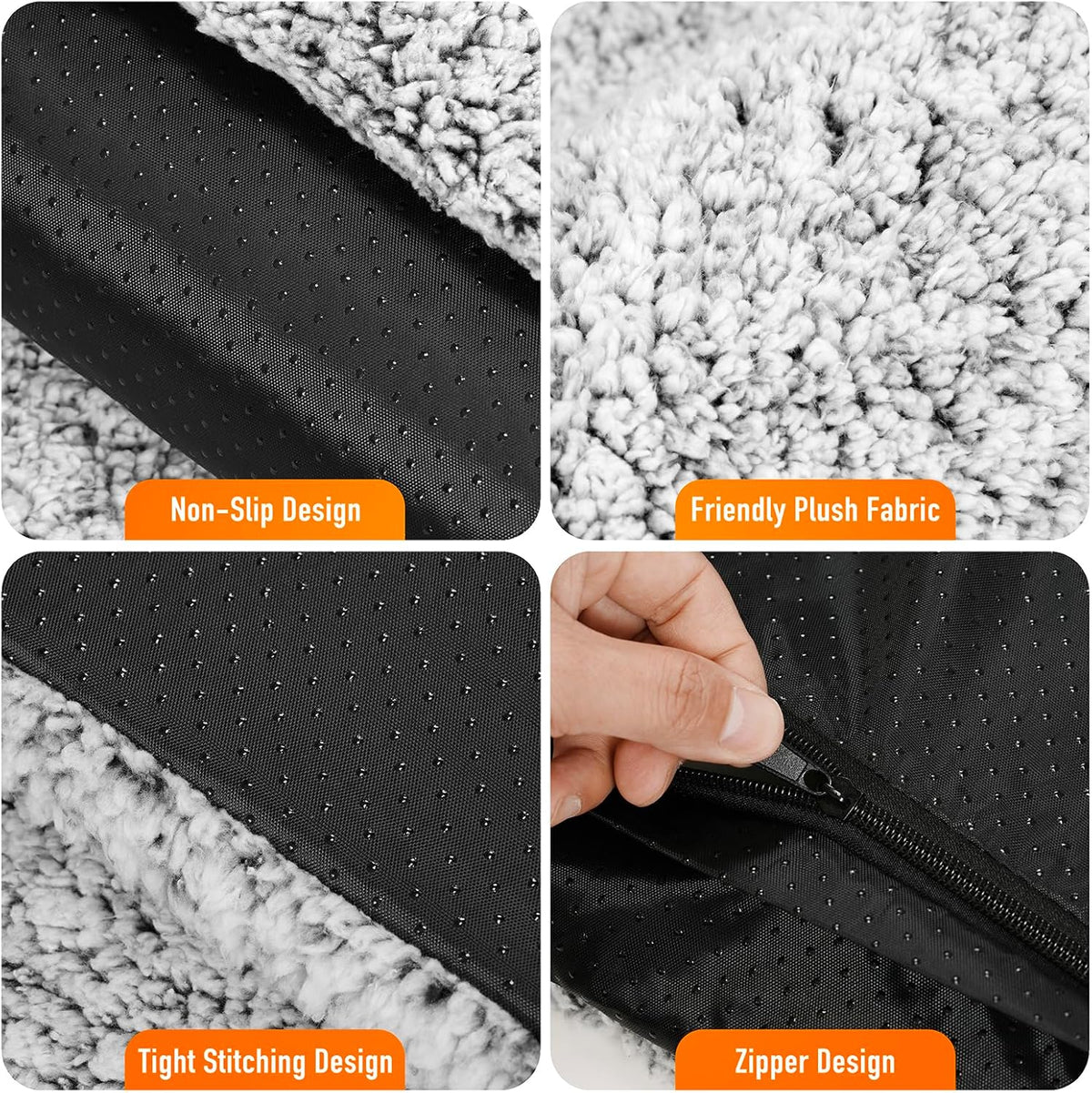 Self Warming Cat Bed, 2.0 Upgraded Thermal Mat for Indoor Cats - Gray / 15"x19" - image 4