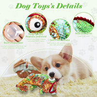 Fuufome Squeaky Dog Toys for Indoor Play with Small - Brownish-green - image 3