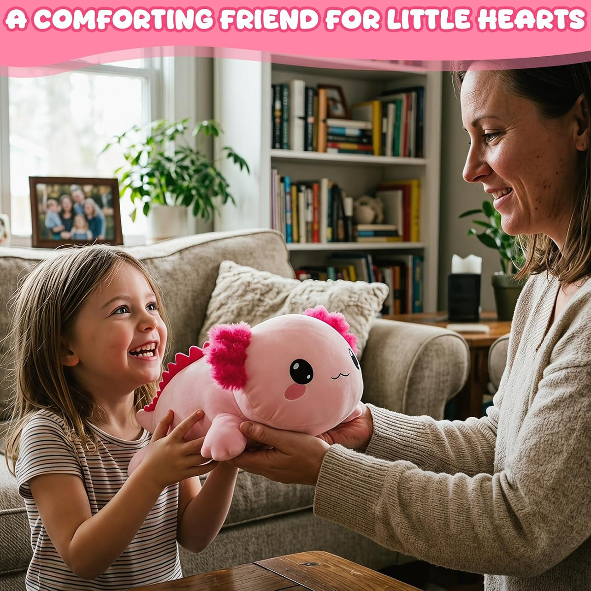 TOYSYM Weighted Stuffed Animals - Axolotl / Small - image 2