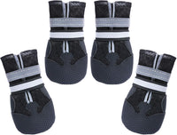 Dimicoo Breathable Dog Boots for Medium Large Dogs - Black / S (Insole Width 2")for 25~30lb