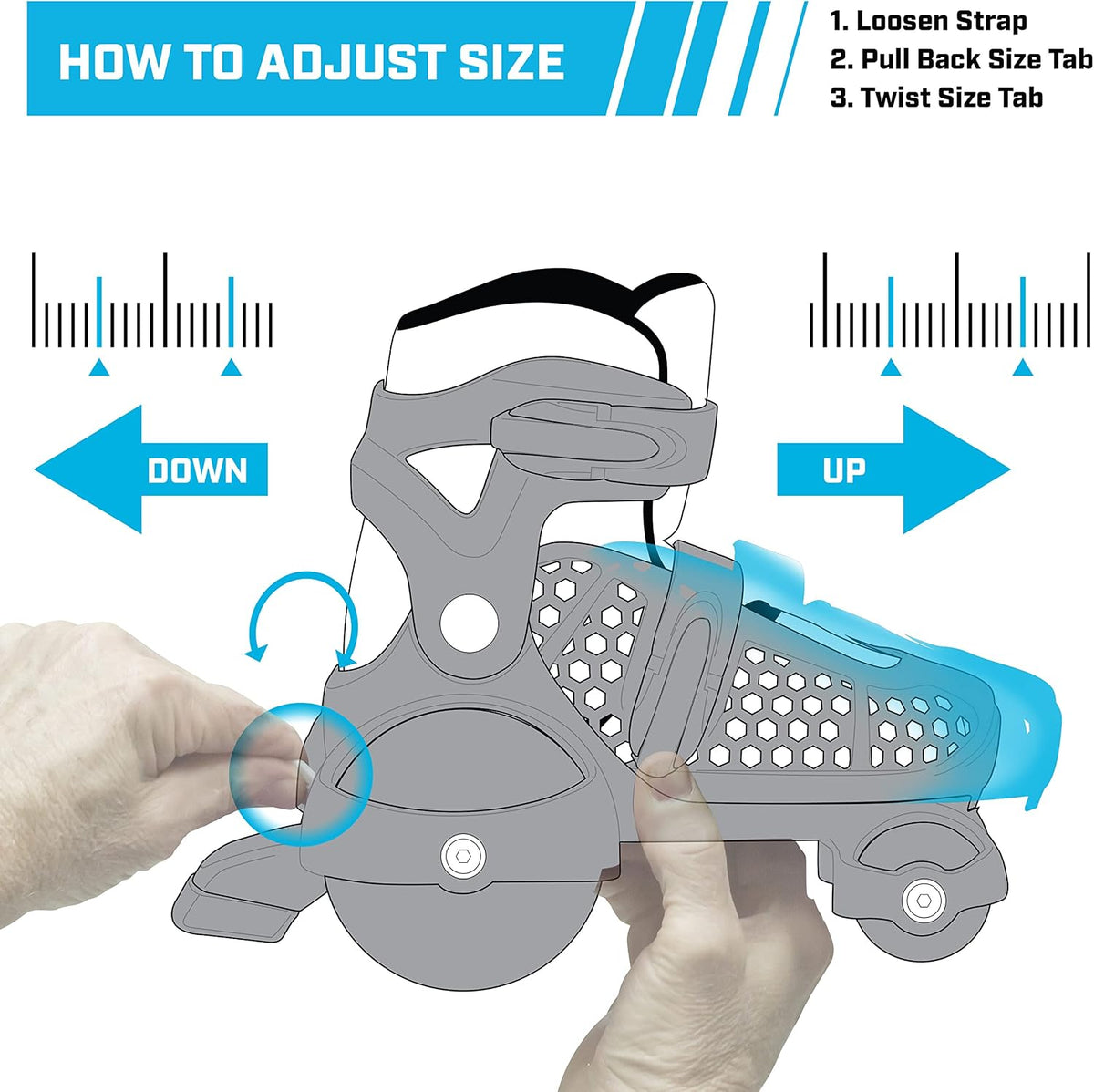 Roller Derby Fun Roll adjustable beginner roller skates for kids - view 9