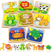 Benresive Wooden Toddler Puzzles - 8 PCS