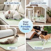Mora Pets Dog Cooling Mat Instant Pet Cooling Pad Bed for Large Dogs - Green / 28-Inch (Small) - image 4