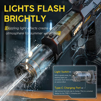 YRIOWMI black electric water gun with automatic squirt and multi-color LED lights - view 9