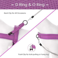 Didog No Pull Dog Harness with Soft Mesh Padded,Reflective & Quick Fit Light Weight Dog Strap Vest Harness,Easy for Walking Training (XS:Chest 15-18", Purple)