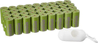 Amazon Basics Dog Poop Bags with Dispenser, 540 Count, Enhanced for Guaranteed Leakproof, Lavender Scented, Includes Leash Clip