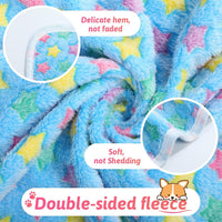 Tatuo 12 Pcs 30x20 in Puppy Dog Blankets Fleece Cat Pet Blankets Soft - 30 x 20 Inch - image 3