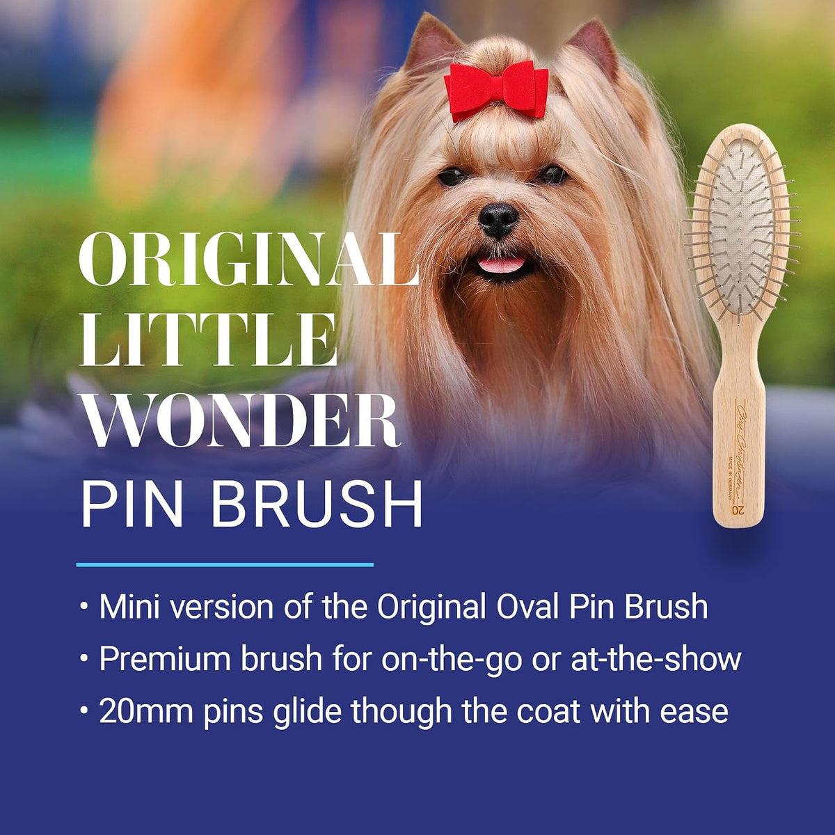 Chris Christensen Dog Brush, Original Series - Brown / 20mm-Mini - image 2