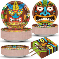 CHUNNIN 200 PCS Gone Fishing Party Plates Napkins Fishing Tableware - Tiki