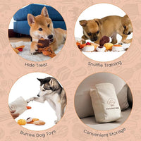 Nocciola 10 Pack Bread Dog Toys with a Bag,Crinkle Dog Squeaky Toys,Puppy Toys to Keep Them Busy,Small Dog Toys for Boredom,Durable Stuffed Plush Dog Toys for Small Medium Dogs,Dog Accessrioes Girl