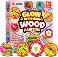 EPUMP Glow in the Dark Wooden Painting Kit for Kids - Wooden Painting Kit (Magnets)