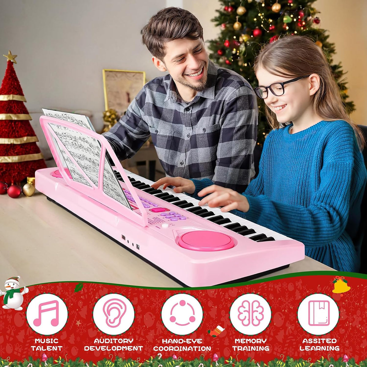 Kids Piano Keyboard, 61 Key Portable Electronic Piano with Teaching Mode – Fun for Kids & Family - image 3