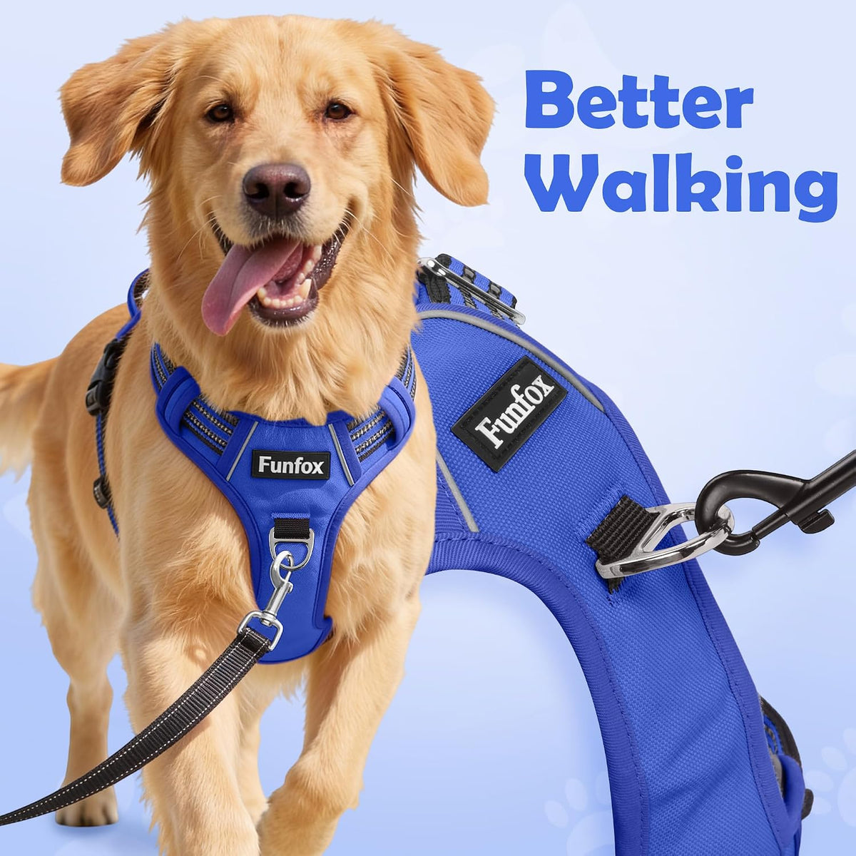 Funfox Dog Harness Medium Sized Dog - Blue / X-Large - image 3