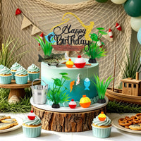 Hooqict 43 piece Halloween cake topper set with sign, tombstone, skulls, trees and spiders - view 24