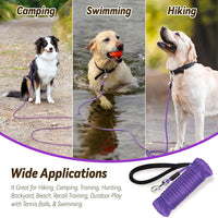 Check Cord Dog Leash Long Lead Obedience Recall Training Tracking - Purple / 3/8 inch * 50foot - image 3