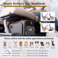 Expandable Pet Carrier for Small Cats & Dogs - 18.0"L x 11.0"W x 11.0"H / Mid-Hemp Gray - image 4