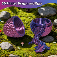 Zobetro 3D Printed Dragon Easter Basket Stuffers Surprise Egg - Purple - image 2