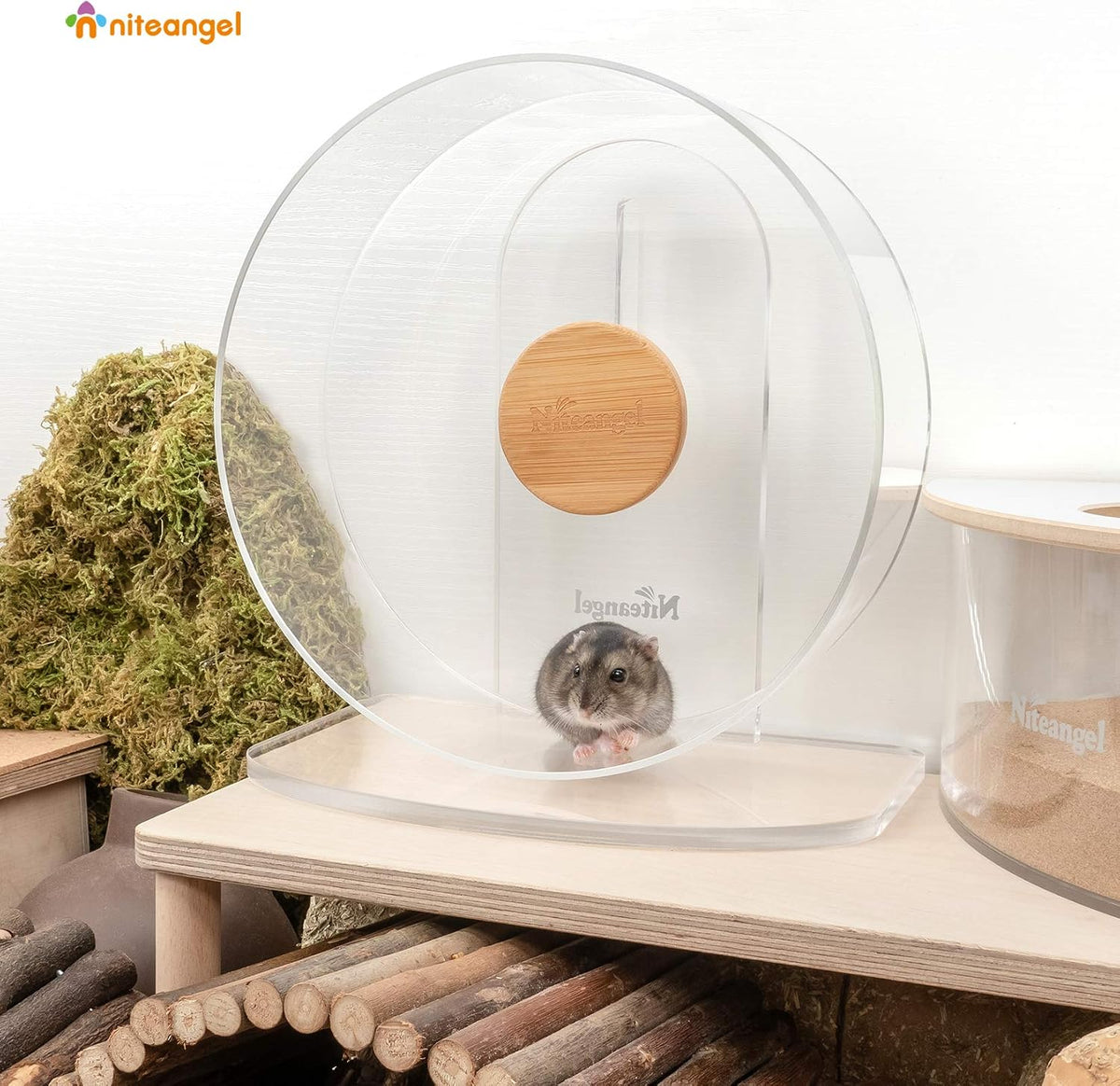 Niteangel Silent Hamster Exercise Wheel - Small - Standard Version - image 3