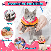 Grand Line Donut Inflatable Collar for Dogs and Cats, Soft Recovery Dog Cone After Surgery, Protective Pet Neck Cone for Small, Medium, Large Dogs, Not Block Vision (Pink, S)